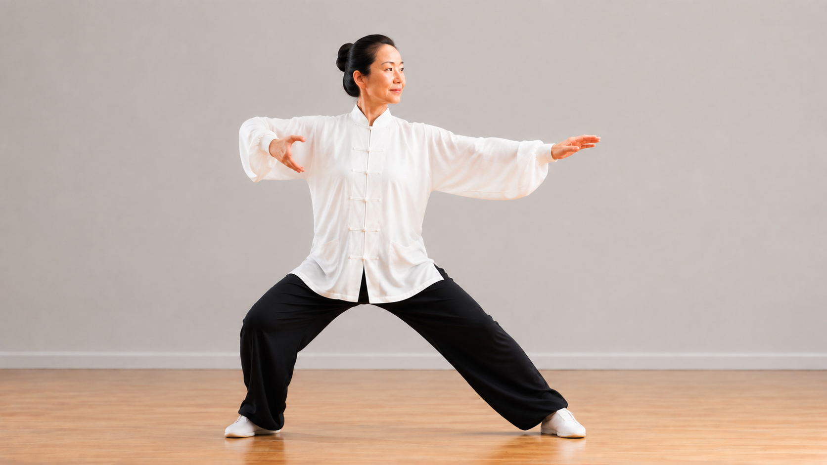 Single Whip tai chi exercise demonstration