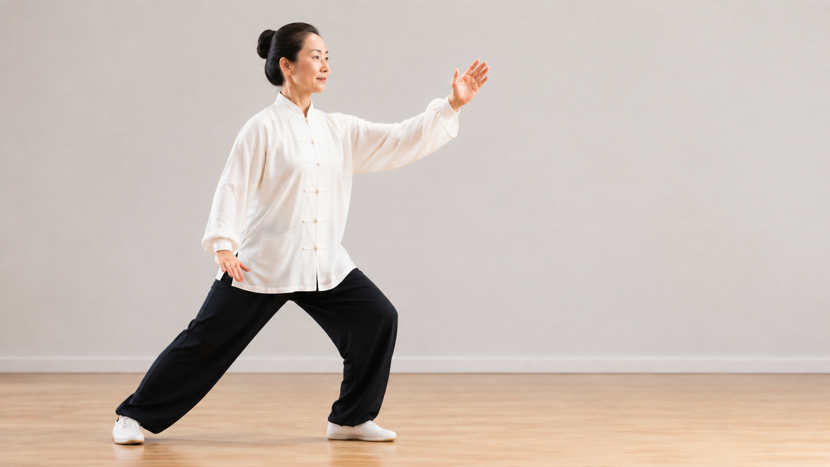 Parting Wild Horse’s Mane tai chi exercise demonstration